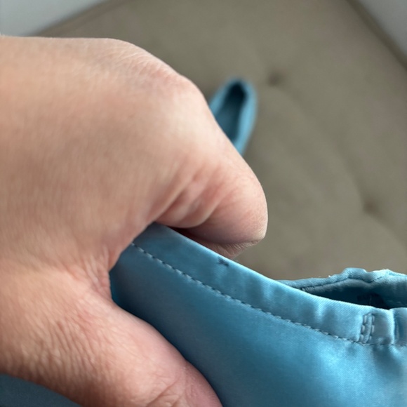 Vivaia Square-Toe Lace-Up Satin Sneakerina Shoes Cristina Dream Blue - Size 38 - Picture 9 of 10